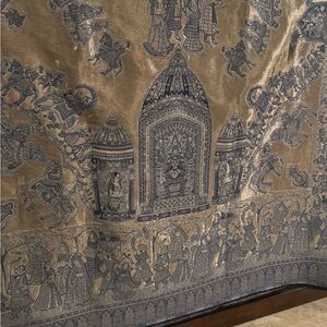 Mughal design moonlight shawl, 40 x 84 ”inches